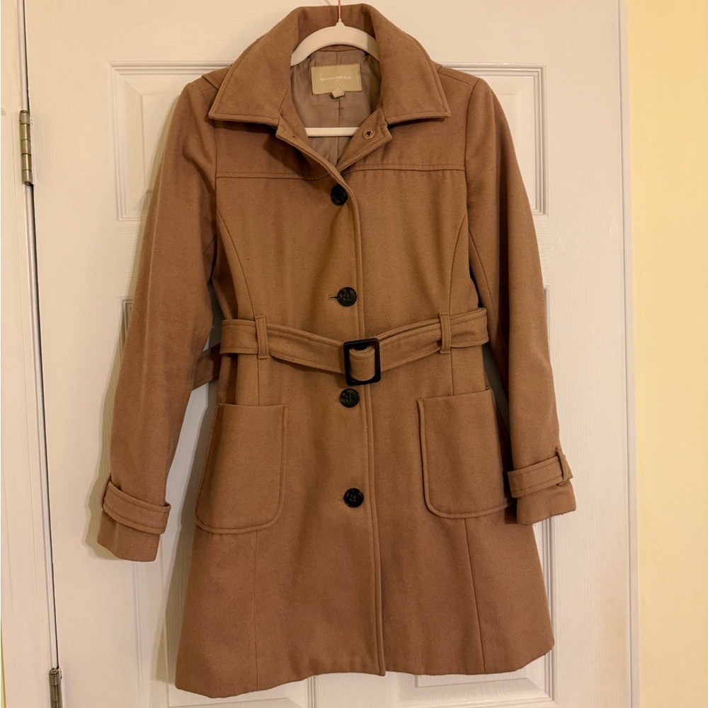 Banana Republic Tan Belted Trench Coat